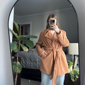 Love Tree Camel Belted Trench Coat